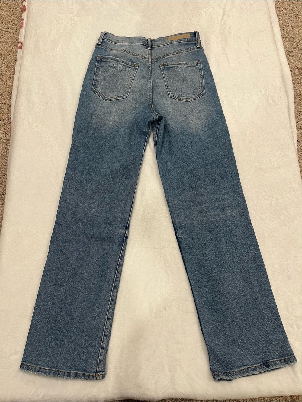 CELLO High Rise Button Fly Distressed Straight Leg Jeans - Size 5 - Picture 2 of 9